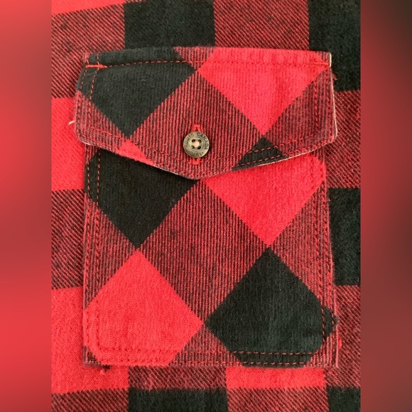 “Roots Park Plaid” Cabin Red Button up - Picture 5 of 7